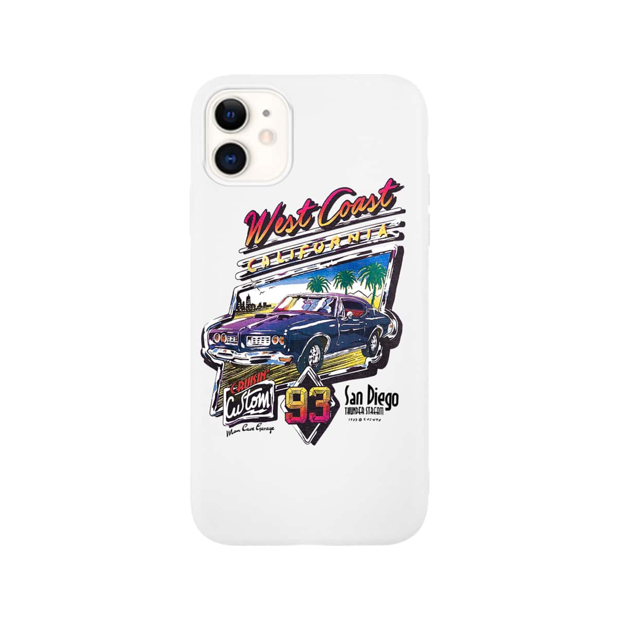 

Cartoon Graphic iPhone Case, White