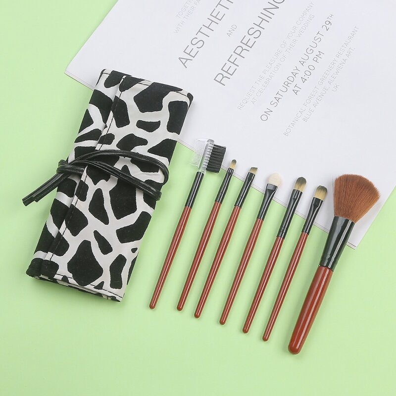 

7pcs Makeup Brush Set, Brown