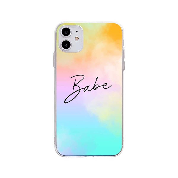 

Ombre Letter Graphic iPhone Case, Multicolor