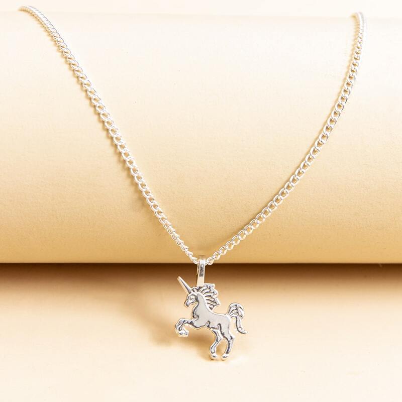 

Unicorn Charm Anklet, Silver