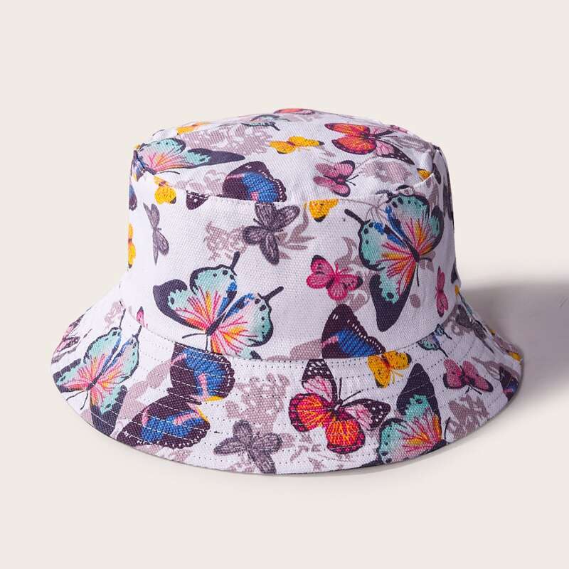 

Butterfly Pattern Bucket Hat, Multicolor