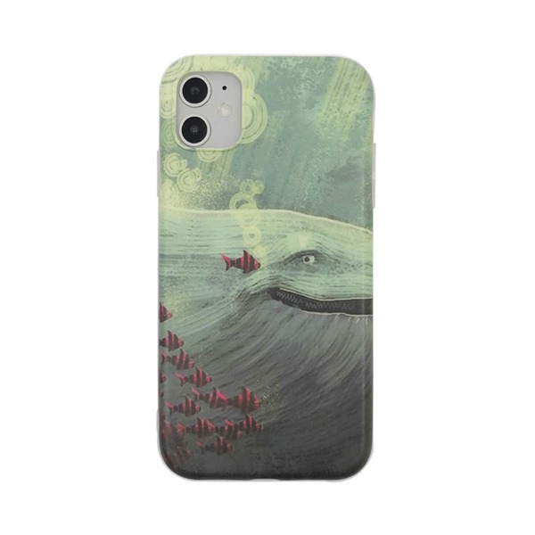

Fish & Shark Print iPhone Case, Multicolor