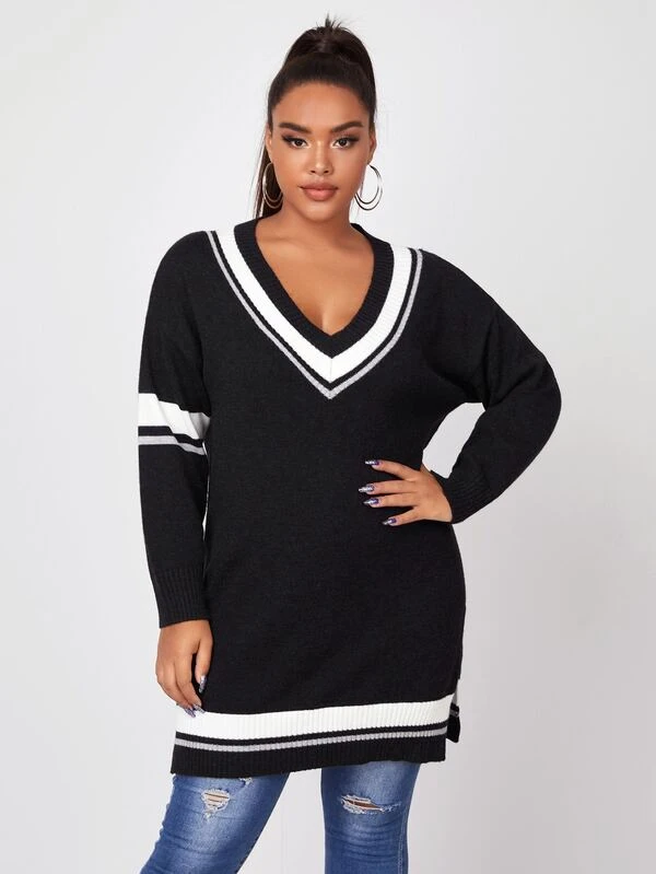 plus size longline jumpers uk