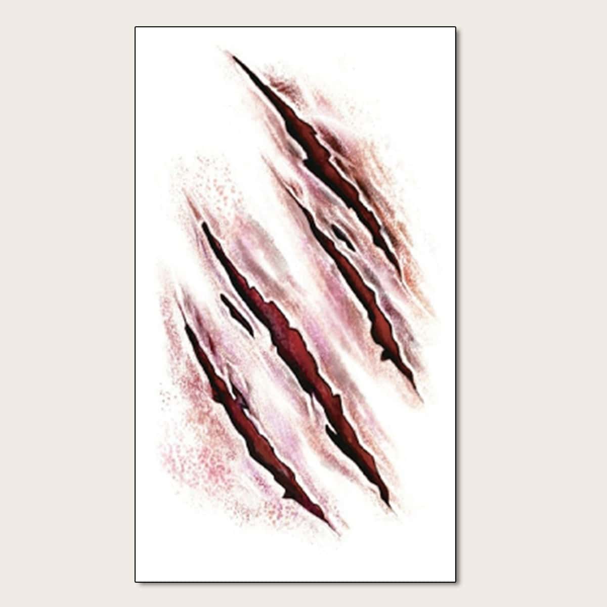 

1pc Halloween Pattern Tattoo Sticker, Red