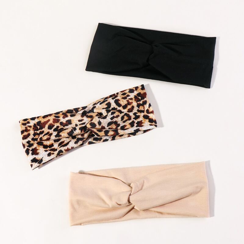 

3pcs Leopard Pattern Headband, Multicolor