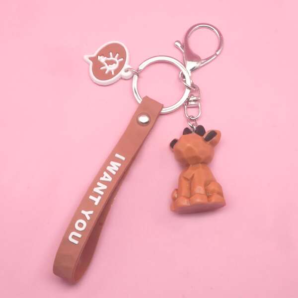 

Deer Charm Keychain, Multicolor