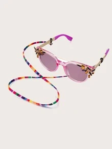 1入組波西米亞風格布織多彩太陽眼鏡繩，復古防滑眼鏡鏈，適用於旅行或戶外運動