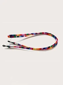 1入組波西米亞風格布織多彩太陽眼鏡繩，復古防滑眼鏡鏈，適用於旅行或戶外運動