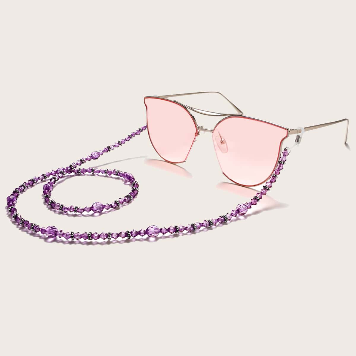 

Crystal Decor Glasses Chain, Purple