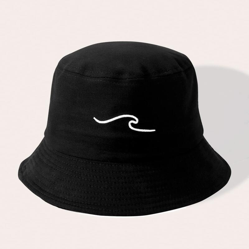

Embroidery Bucket Hat, Black