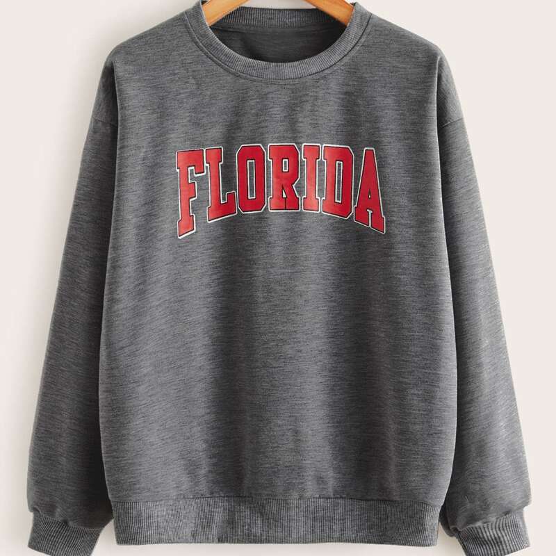 

Letter Graphic Sweatshirt, Dark grey