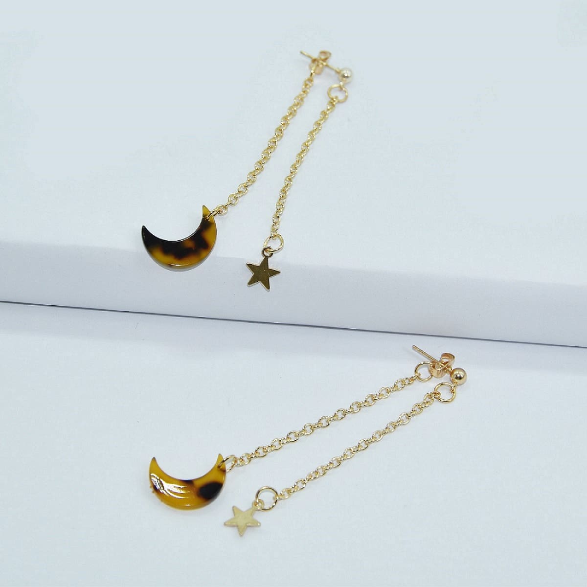 

Moon & Star Charm Earring Jackets, Brown