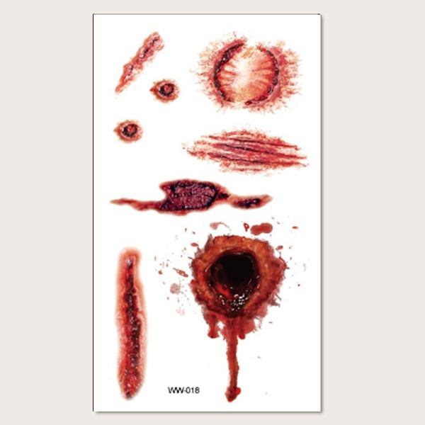 

1pc Halloween Pattern Tattoo Sticker, Multicolor