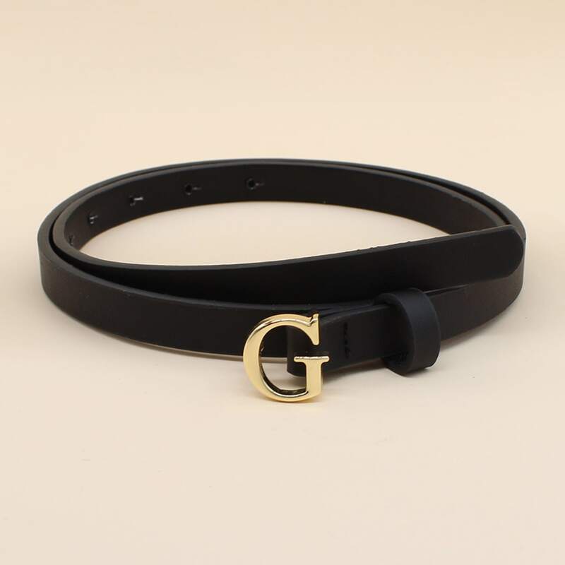 

Letter Decor Belt, Black