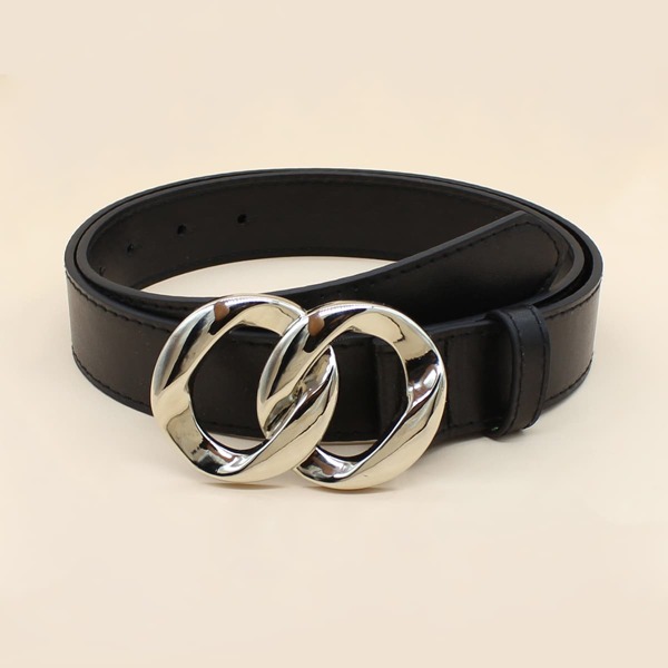 

Double O-ring Buckle Belt, Black