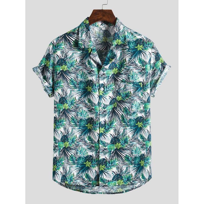 

Guys Tropical Print Shirt, Multicolor