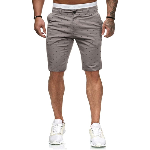 

Men All Over Print Bermuda Shorts, Grey