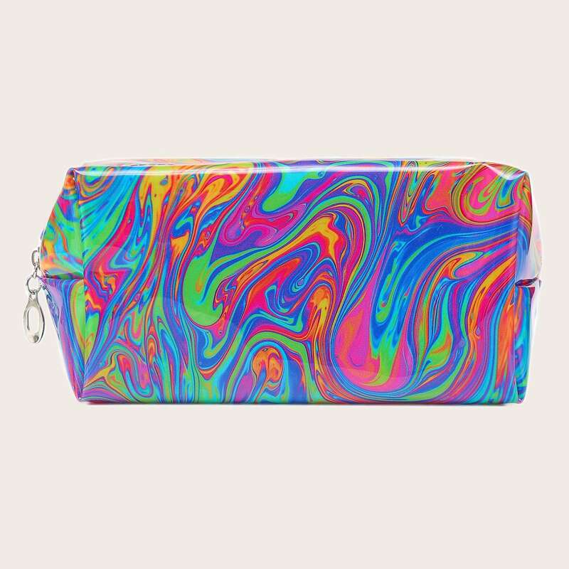 

1pc Graphic Makeup Bag, Multicolor