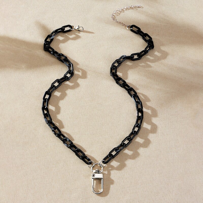 

Chunky Chain Necklace, Black