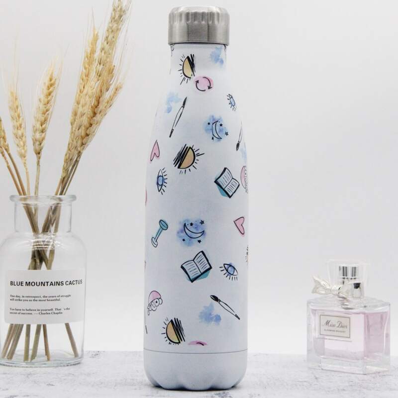 

Cartoon Graphic Vacuum Cup, White