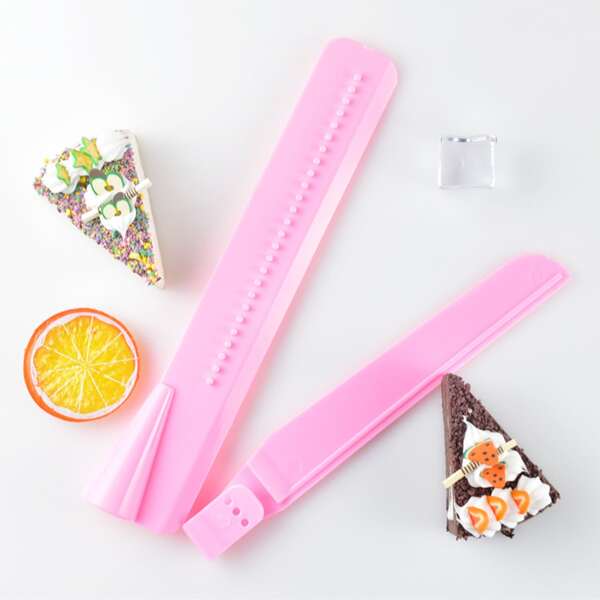 

1pc Cake Edge Scraper, Pink