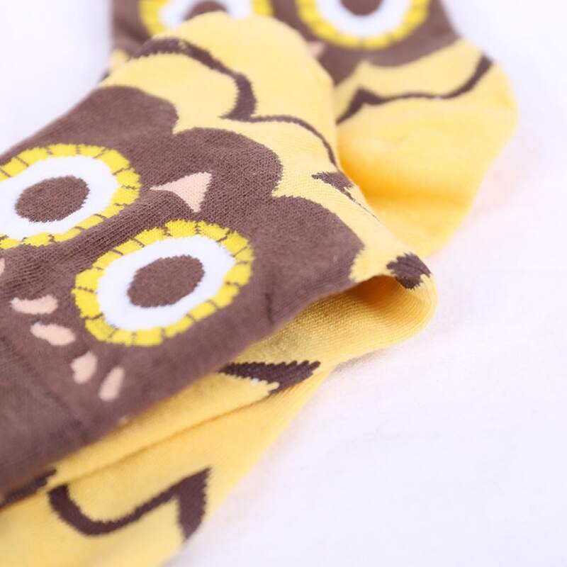 

5pairs Cartoon Owl Socks, Multicolor