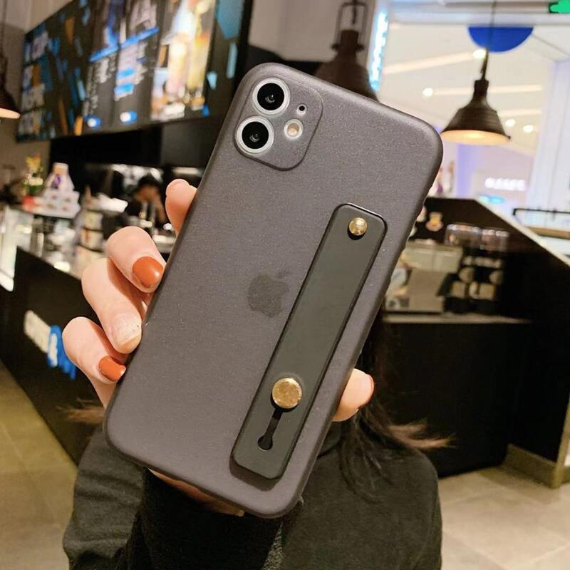 

Solid Hand Strap iPhone Case, Black