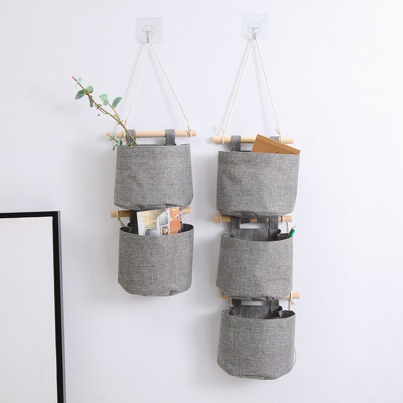 

1pc Hanging Storage Bag, Grey