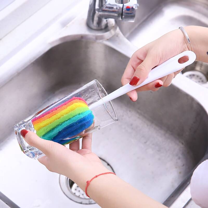 

1pc Rainbow Sponge Brush, Multicolor