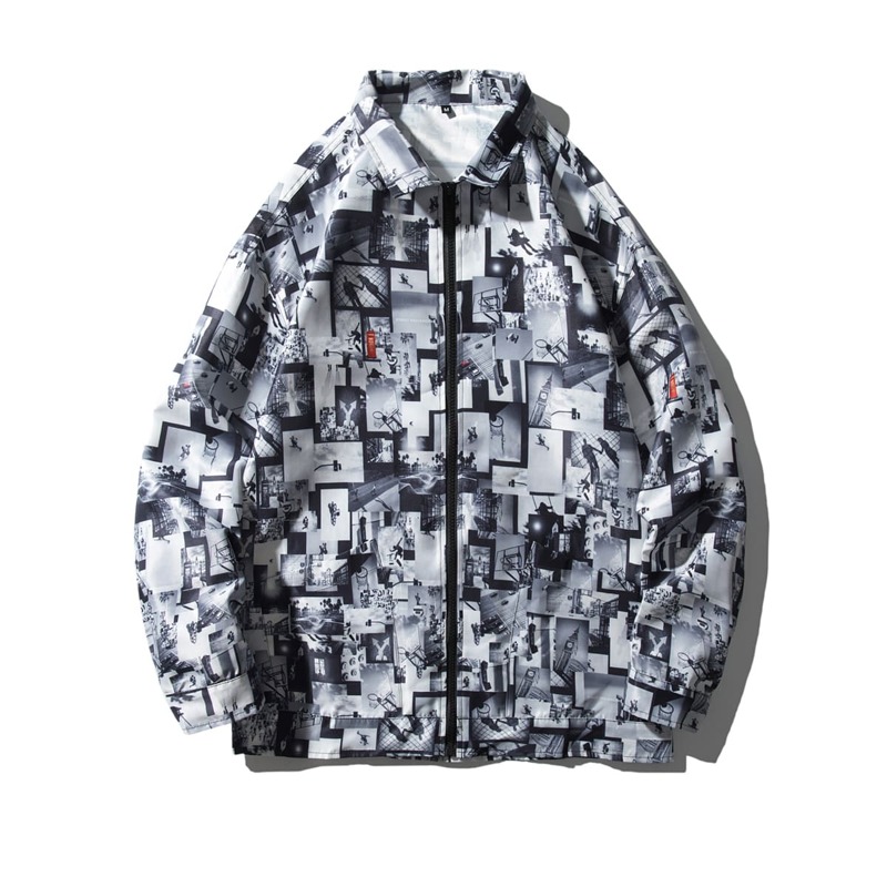 

Guys All Over Print Zip Up Jacket, Multicolor