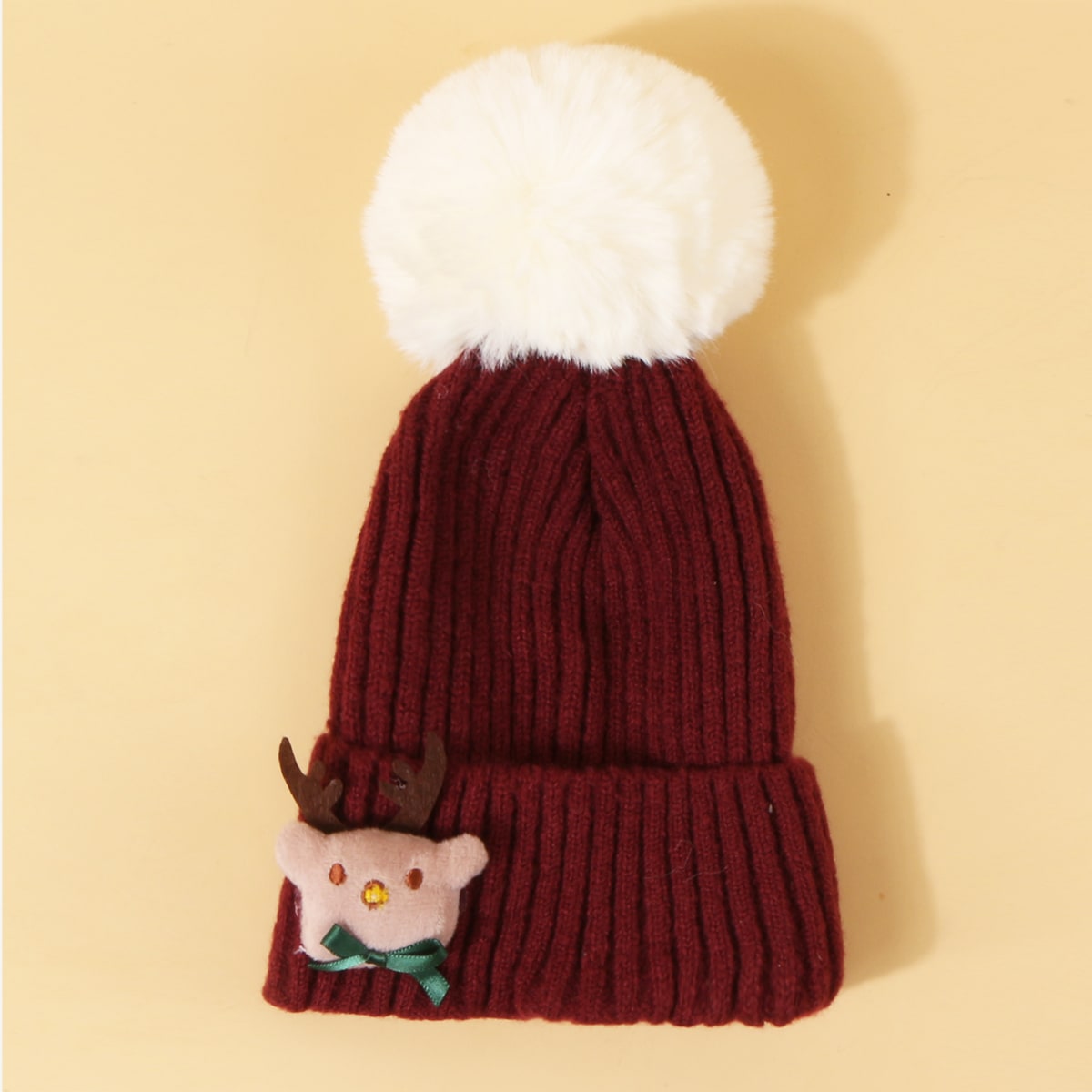 Image of Cartoon Deer Decor Beanie