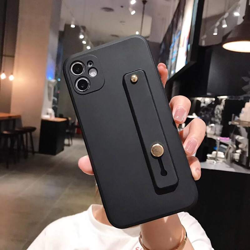 

Solid Hand Strap iPhone Case, Black
