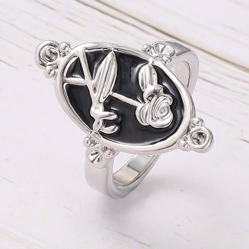 

Rose Decor Ring, Silver