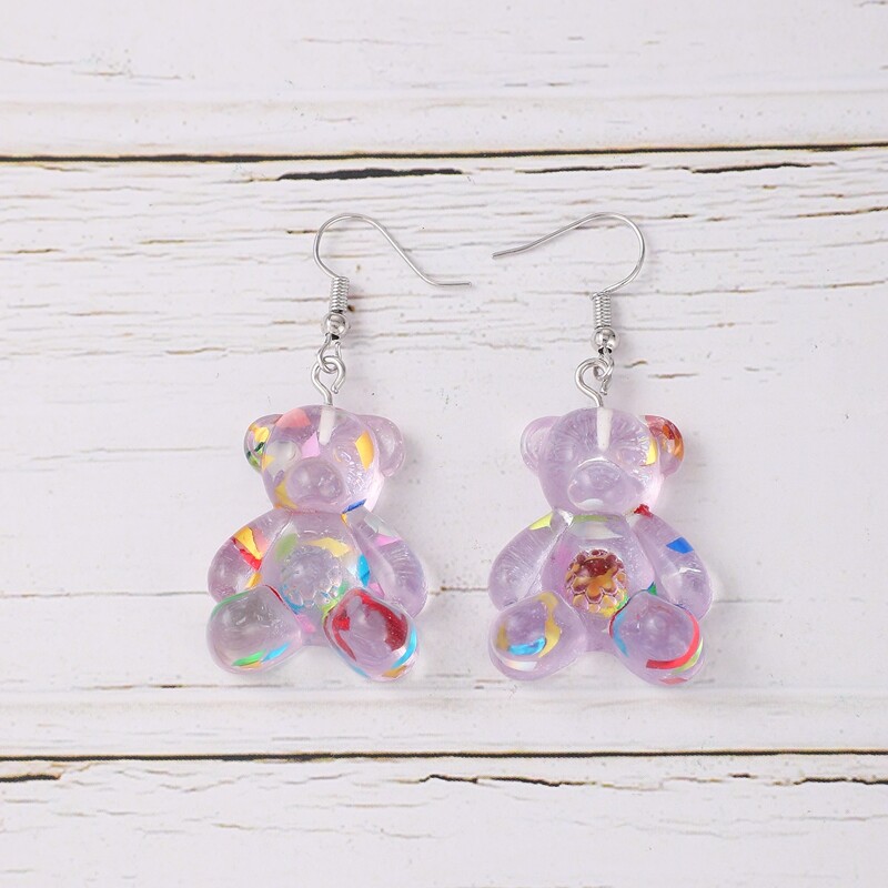 

Bear Drop Earrings, Multicolor