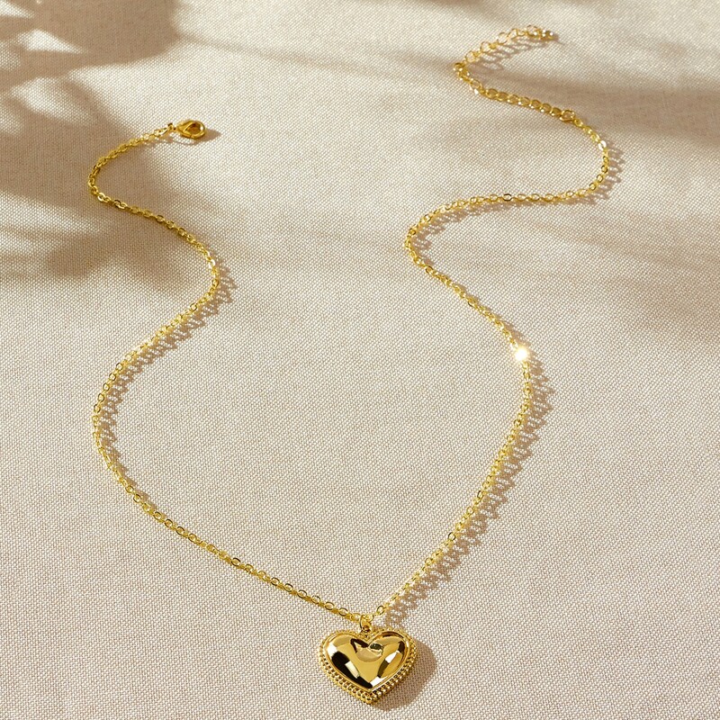 

Heart Pendant Necklace, Gold