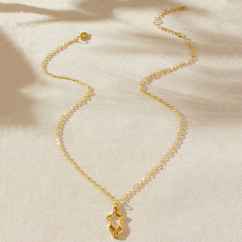 

Geo Pendant Necklace, Gold