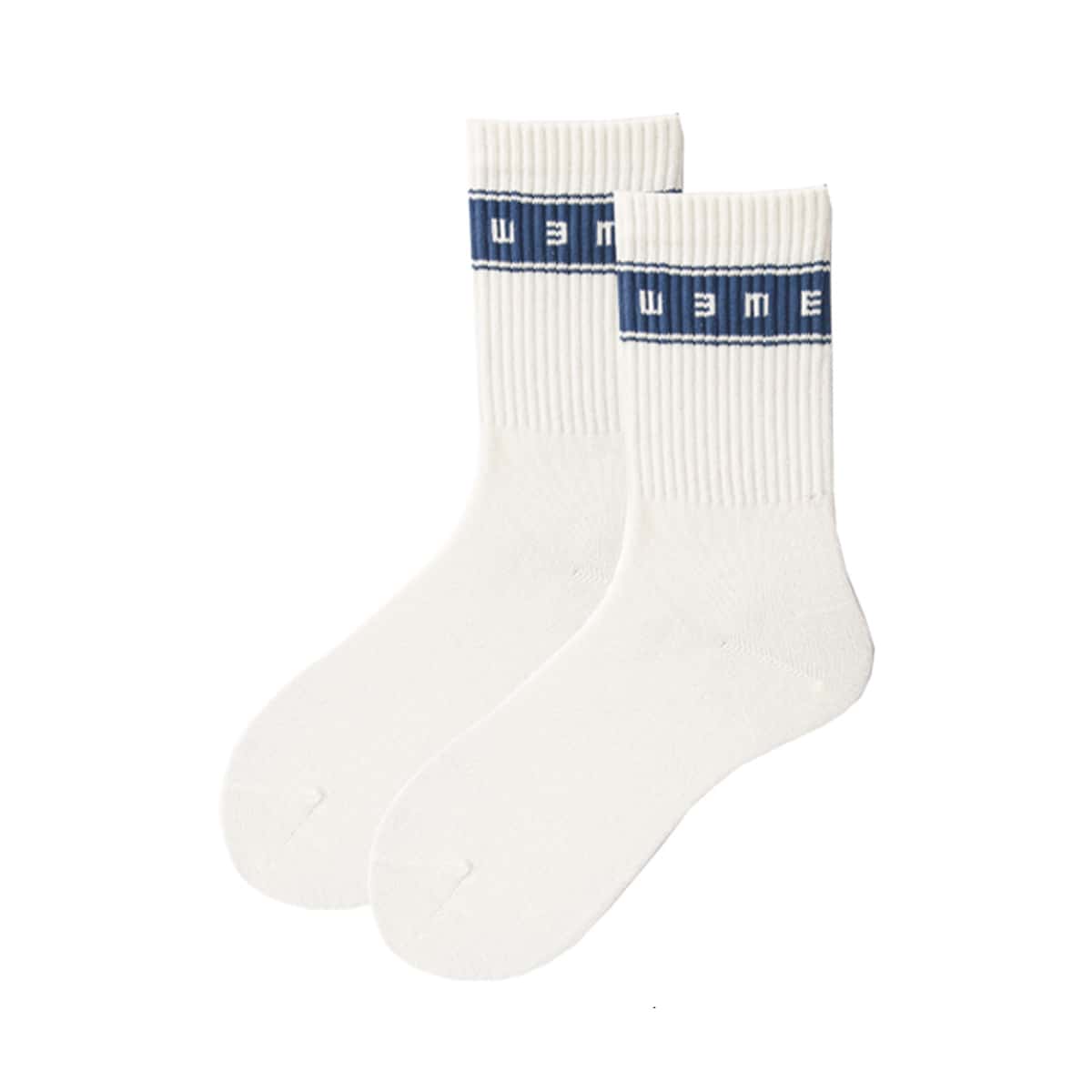 

1pair Letter Graphic Socks, White