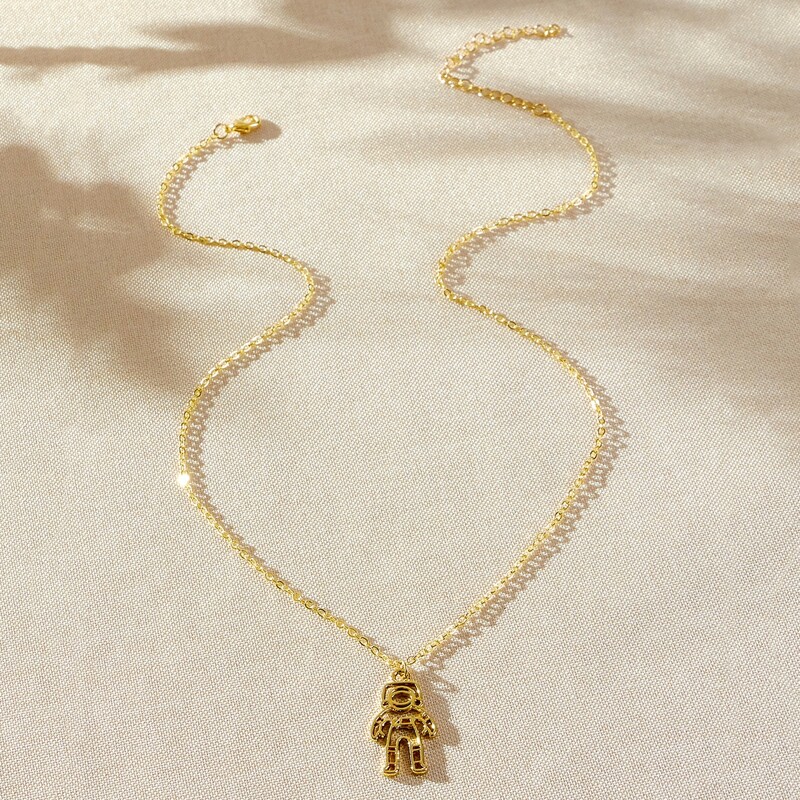 

Astronaut Pendant Necklace, Gold