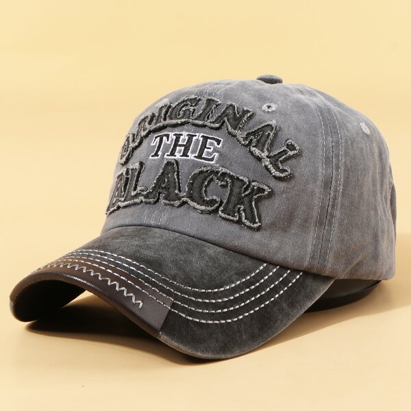 

Men Letter Embroidered Baseball Cap, Light grey