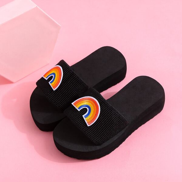 

Girls Rainbow Decor Slides, Multicolor