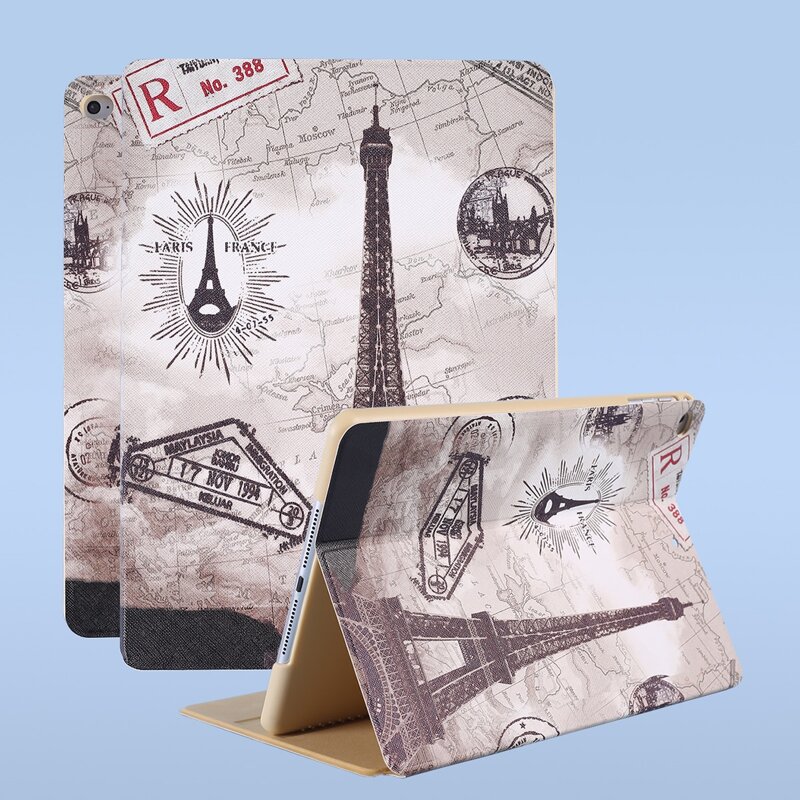 

1pc Eiffel Tower Print iPad Case, Multicolor