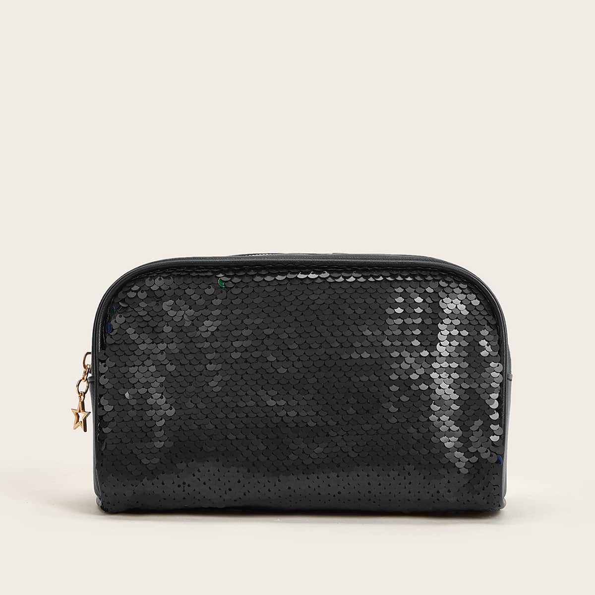 

Sequin Clutch Bag, Black
