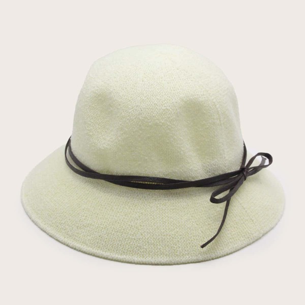

Bow Decor Fedora Hat, Beige