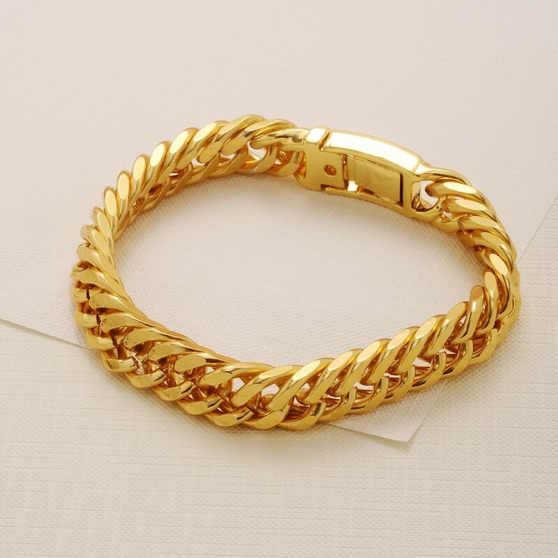 

Guys Metal Chain Bracelet, Gold