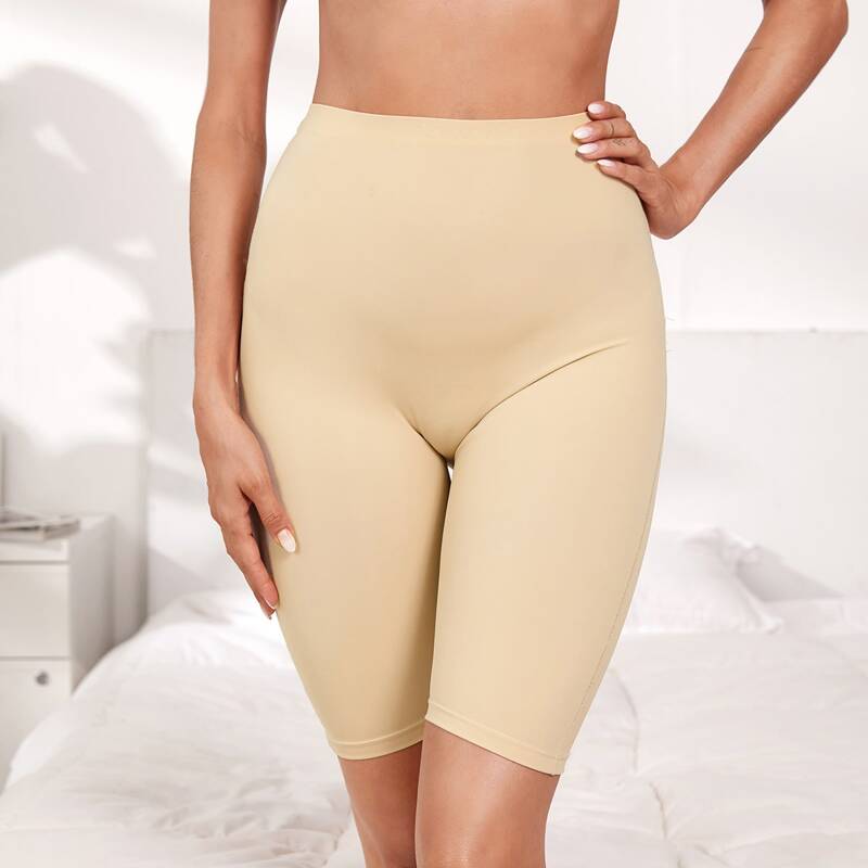 

High Waisted Shapewear Shorts, Apricot