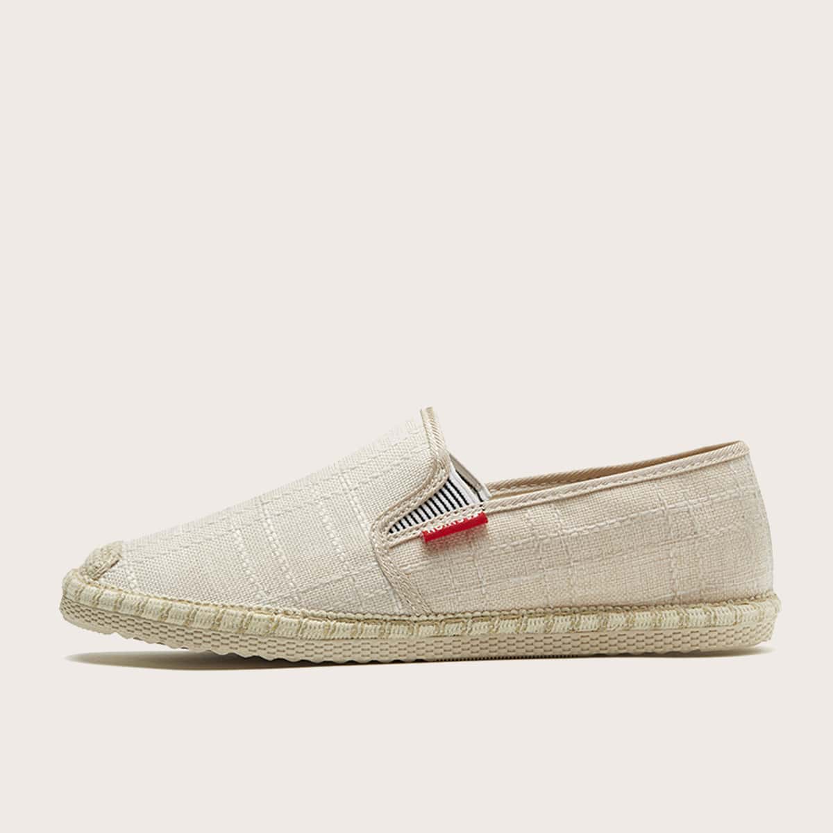 

Guys Cap Toe Canvas Loafers, Beige