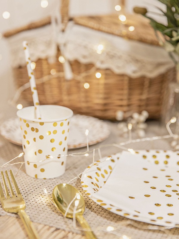 10pcs Polka Dot Pattern Disposable Paper Cup