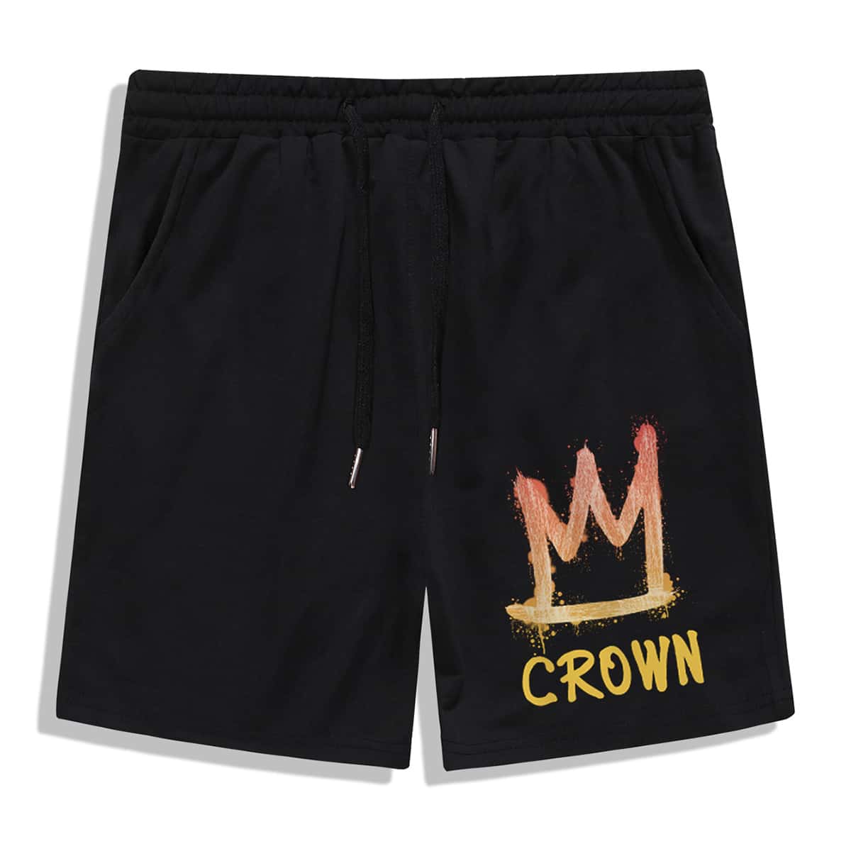 

Guys Crown Graphic Shorts, Black