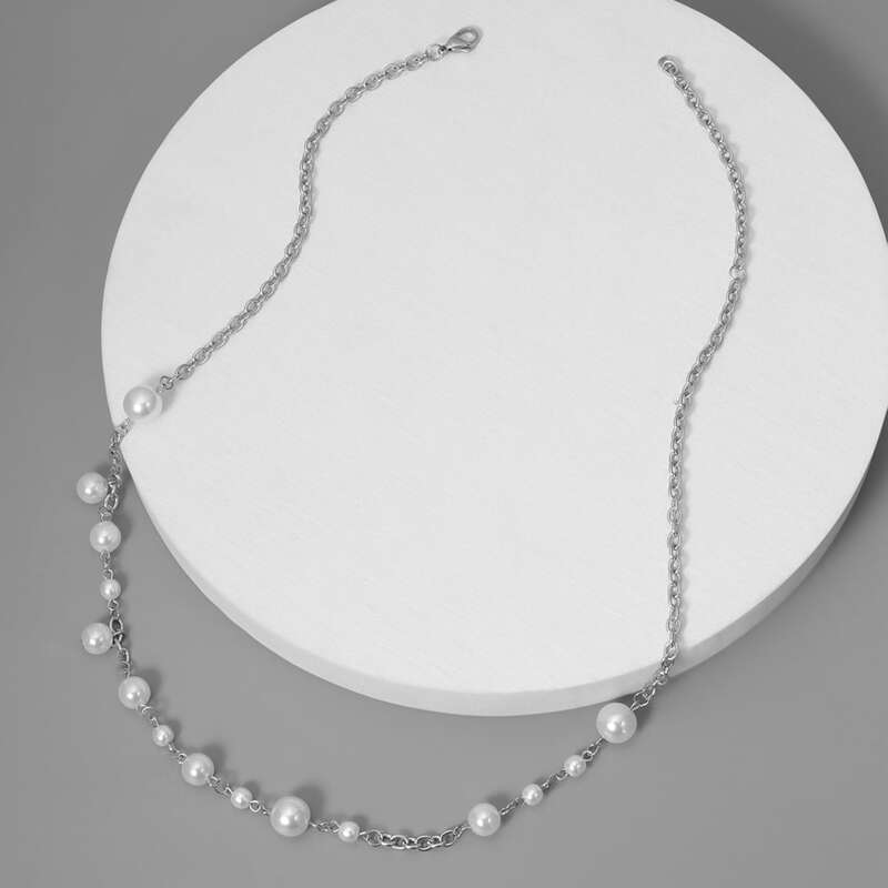 

Guys Faux Pearl Necklace, Multicolor