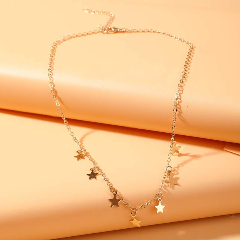 

Star Chain Necklace, Gold